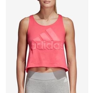 Adidas Sport ID Cotton Cropped Racerback Tank